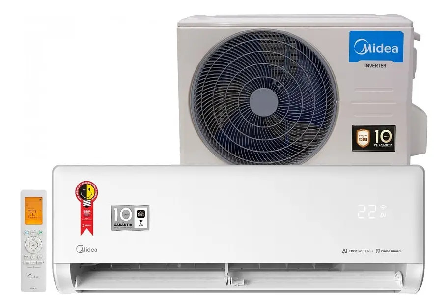 Ar Condicionado Split 9.000 Btus Inverter Ai Ecomaster Q/f M Cor Branco