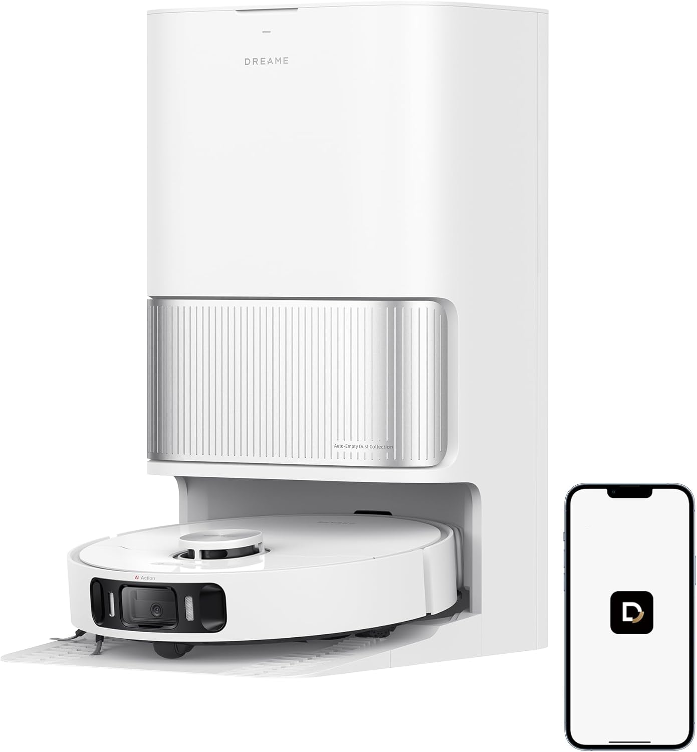 DREAME L40 Ultra AE Robô Aspirador e Mopa, Sucção 19.000Pa, Caixa de Poeira Autoesvaziável, Mopa Flexível com Lavagem Automática 74°C, Amigo dos Pets, App/Voz(Alexa/Google/Siri), 127v