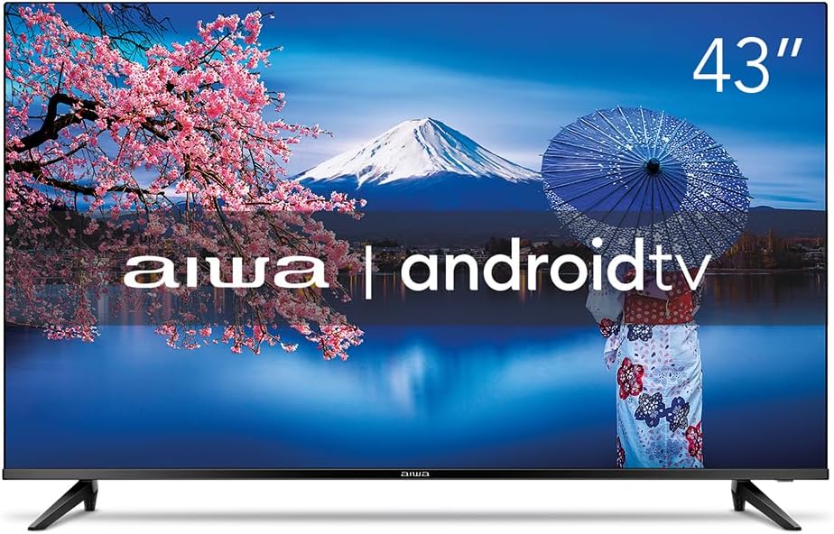 SMART TV AIWA 43 ANDROID HD BORDA ULTRAFINA (AWS-TV-43-BL-02