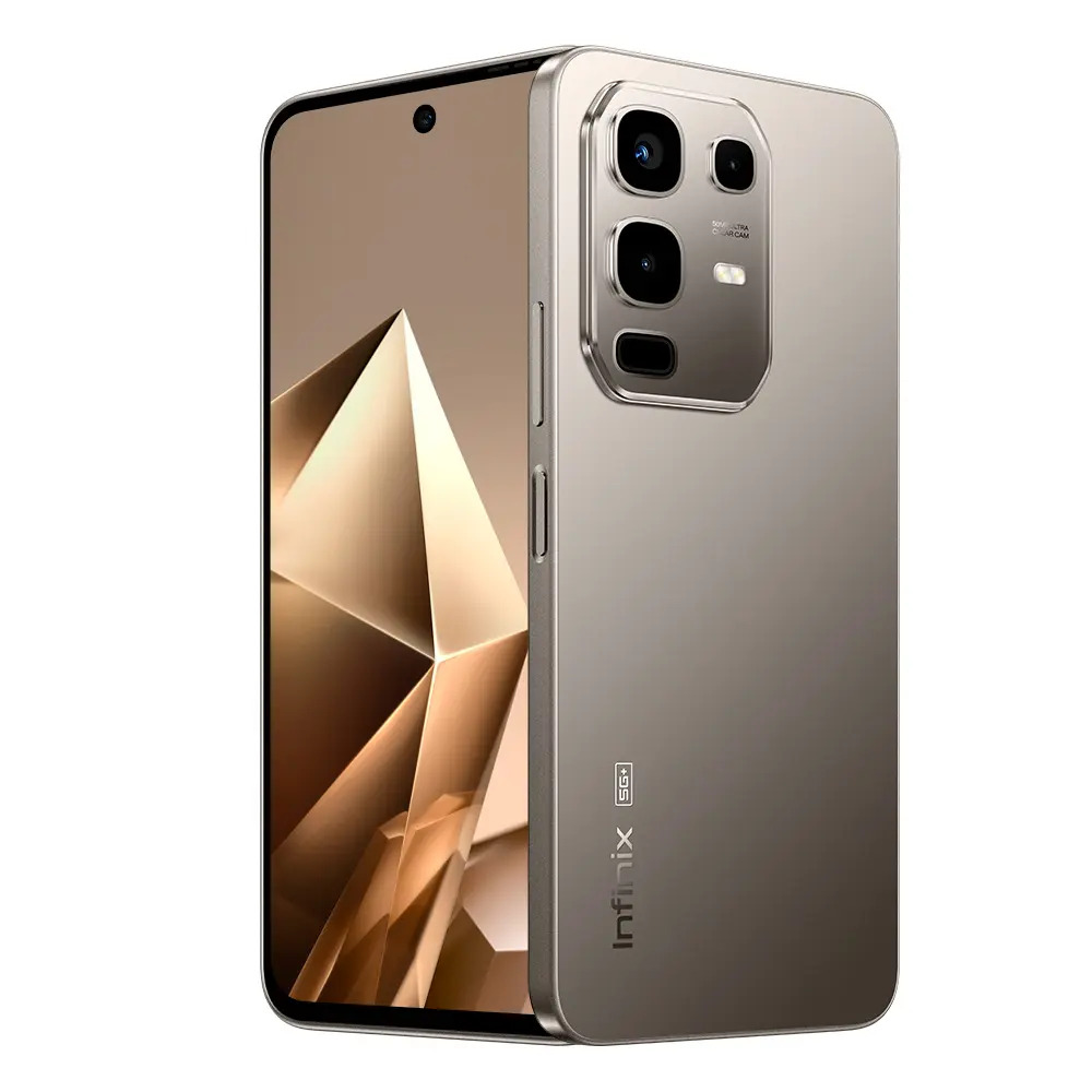 Smartphone Infinix Note 50X 5G 8GB RAM 256GB De Armazenamento Tela 6,67" Polegadas HD+ 120HZ Câmera 50MP + Selfie 8MP Bateria 5200mah NFC, DTS Áudio - Cor Cinza