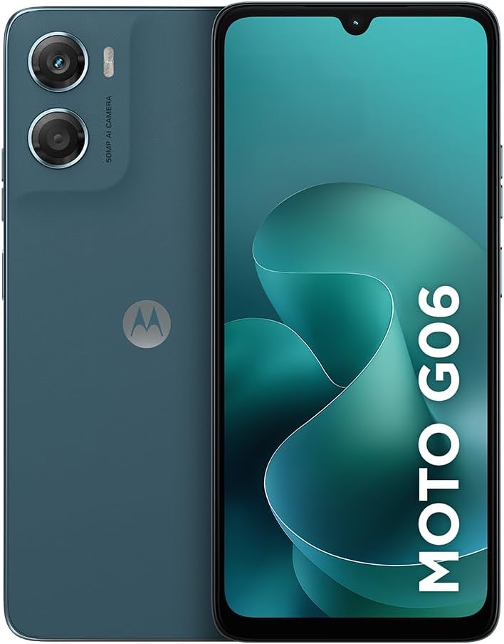 Smartphone Motorola Moto g06-128GB 12GB (4GB RAM + 8GB Ram Boost) e Camera 50MP com AI Bateria de 5200 mAh Tela 6.9" - Azul Marinho